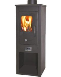 Stufa a Legna in Acciaio 6,8 kW Volume 167 m3 330x350x940 mm Nero Era