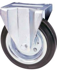 Ruota a Forcella Su Piastra 80A Avo Nera D.mm 200x50 P.mm 140x110