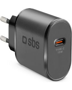 Caricabatterie da Rete Universale USB-C 15W Nero TETRTC15W