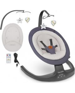 Ralf - Sdraietta Neonato Elettrica Max 9 Kg Altalena Neonati Graphite