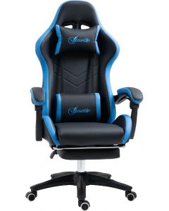 Sedia da Gaming Blu Altezza Regolabile Reclinabile 65x65x121-129 cm