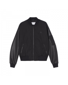 CALVIN KLEIN FAUX LEATHER BOMBER JACKET