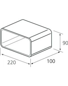 Giunzione Rettangolare Accessorio per Cappa Elica - 1053N