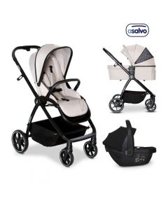 Rodas Passeggino Trio 0M-22Kg + Carrozzina + Seggiolino Auto i-Size Beige