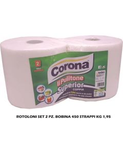 Rotoloni Set 2 pezzi Bobina 450 Strappi Kg 1,95 TED1354