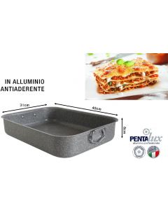 Teglia Lasagnera cm 40 Stone Line Con Anelli 15140