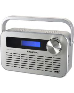 Radio Digitale DAB FM Radio Portatile LCD Argento 109843 DAB-843