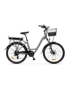 Bici Elettrica 25 km/h 70km Ruote 26&quot Grigio LN-BI-220001 Ypsilon Incanto