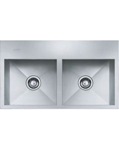 Lavello Cucina 2 Vasche Incasso 86 cm Inox 8586434 POX 620 Planario