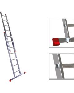 Scala Alluminio Duplici 2x14 Gradini Metri 6.37 - Duplici214637