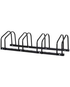 Rastrelliera Portabiciclette per 4 Biciclette 110x33x27 cm Nero 024V01