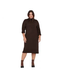 ONLY CARMAKOMA CARBRANDIE L/S ROLL NECK DRESS KNT