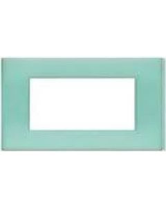 Placca per presa elettrica 4 Posti colore Verde Opalino N4804VP