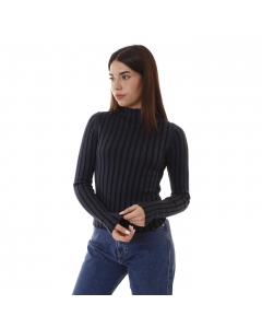 CALVIN KLEIN PLATED HIGH NECK SLIM SWEATER