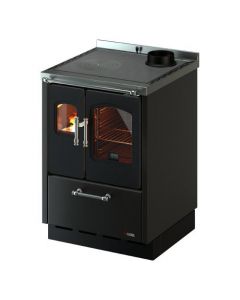 Cucina a Legna con Forno 6.5 kW 185 m3 60x60 cm Antracite SMART 60VS