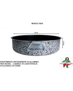 Tortiera Stampo per Torta Antiaderente in Alluminio 26 cm Silver