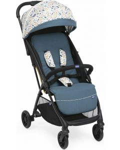 GLEE - Passeggino Leggero Pieghevole da 0-4 Anni 0-22 Kg Bianco Blu