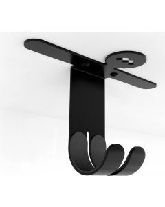 Portabiciclette da esterno Montaggio a soffitto Nero - 489004