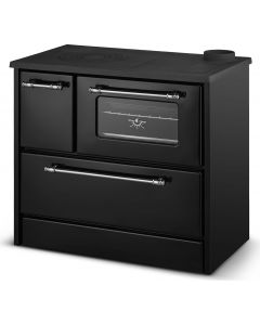 Cucina a Legna Stufa 9 Kw 87x51x79cm Nero Beatrice Ecodesign DF94533