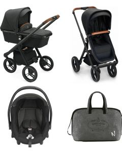 Puro Passeggino Trio Leggero Compatto Pieghevole 0M-15 Kg Nero