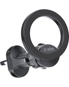Supporto Auto per Smartphone in ABS a Clip Nero TESUPMAGRING