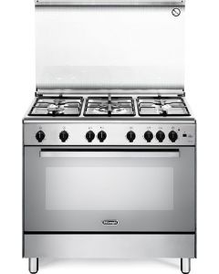 Cucina a Gas con Forno a Gas 5 Fuochi 90x60 cm Coperchio DGVX 96 ED