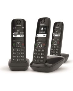 Telefono Cordless Vivavoce Trio 100 Voci 20 Suonerie Nero AS690 Trio