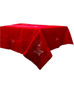 Tovaglia Natalizia 6 posti 140x180 cm + 6 Tavaglioli Rosso - ZG1821