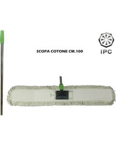 Scopa Cotone Completa cm 100 con Manico IPC00004