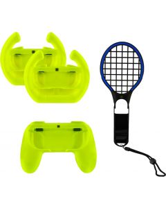 Kit Custodia Joystick + Volante Nintendo + 1 Racchetta da tennis 95619