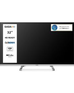 TV 32 Pollici HD Ready LED DVBT2/C/S2 HEVC MAIN10 Classe E Grigio SA32M10