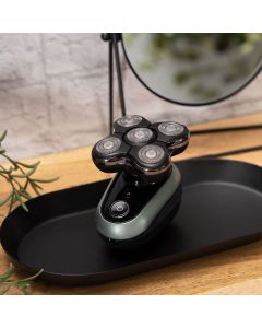 Rasoio Elettrico a 5 Testine Rotanti Trimmer Nero 41227 560 100 XR1600