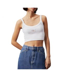 CALVIN KLEIN WOVEN LABEL RIB BRALETTE