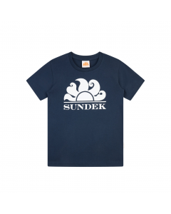 SUNDEK MINI NEW SIMEON LOGO T-SHIRT GIROCOLLO