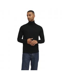 JACK JONES BLAMERINO KNIT ROLL NECK BLACK