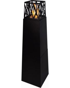 Camino a Bioetanolo da Giardino Vulcano Nero 40x40x145 cm DF94796
