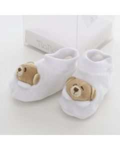 Scarpine per Neonato con Orsetto Tato Panna